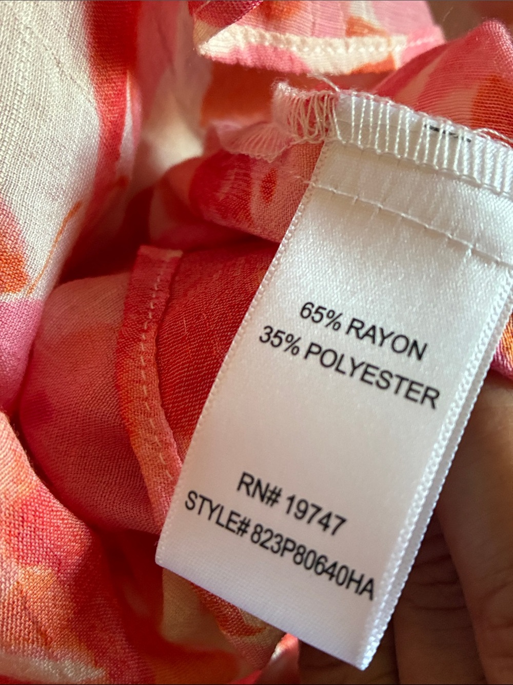 Counterparts Coral & Pink Floral Peasant Tunic - Picture 3 of 5